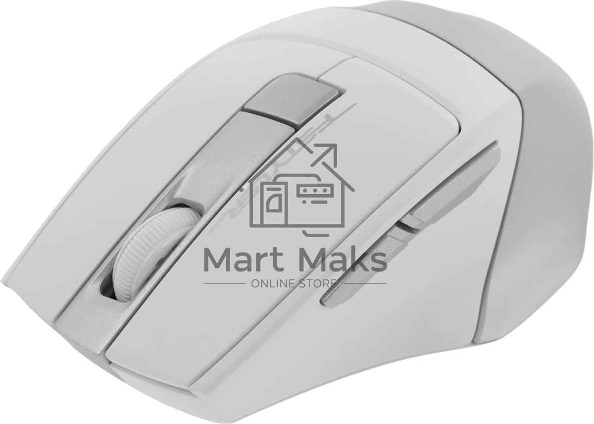 Мышь беспроводная A4Tech Fstyler FG35 серебристый/белый, 2000 dpi, радиоканал, USB, кнопки - 6