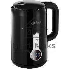 Чайник электрический Kitfort КТ-6701 1.7л. 2200Вт черный корпус: нерж.сталь/пластик