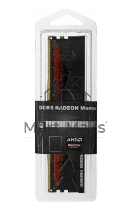 Оперативная память AMD Radeon R5, DDR5, 8GB (1x8GB), 5200MHz, CL40, DIMM, с радиатором, красный/черный