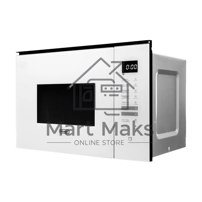 Микроволновая печь встраиваемая DeLonghi DMO 25BB ROMA белый, 25 л, 1450 Вт, переключатели - сенсор