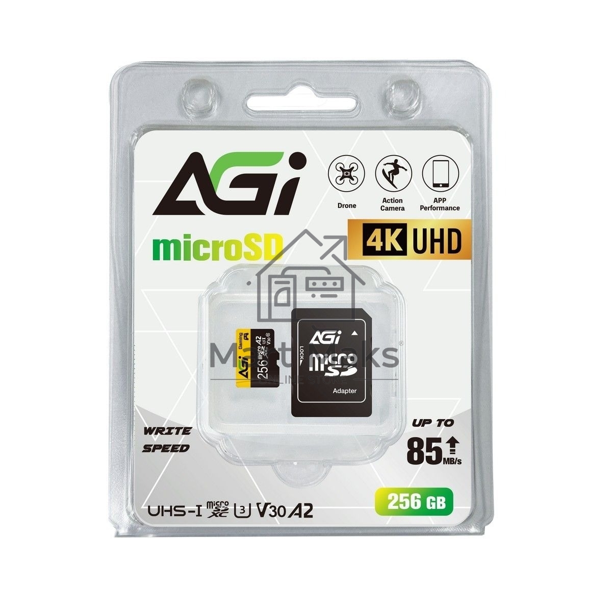 Карта памяти AGI AGI256GGSTF138, microSD, 256GB