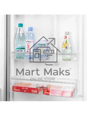 Холодильник Maunfeld MFF200NFBE черный, двухкамерный 271/106л морозилка снизу, Total NoFrost