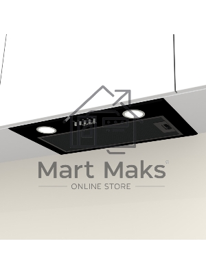 Вытяжка встраиваемая Gorenje BHI526E6B черный, 52 см, 677 куб. м/ч, 61 дБ