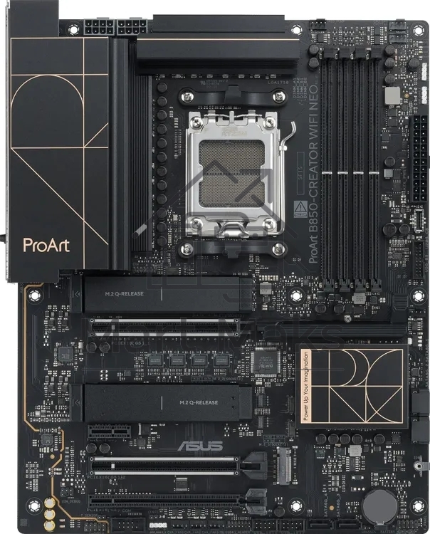 Материнская плата Asus PROART B850-CREATOR WIFI NEO, AM5, AMD B850, 4xDDR5, 4xSATA, 3xM.2, 2xPCIe x16, 1xPCIe x1, DisplayPort, HDMI, 2x5Gb LAN, USB Type-C, 5x3.5 мм, 7.1, ATX