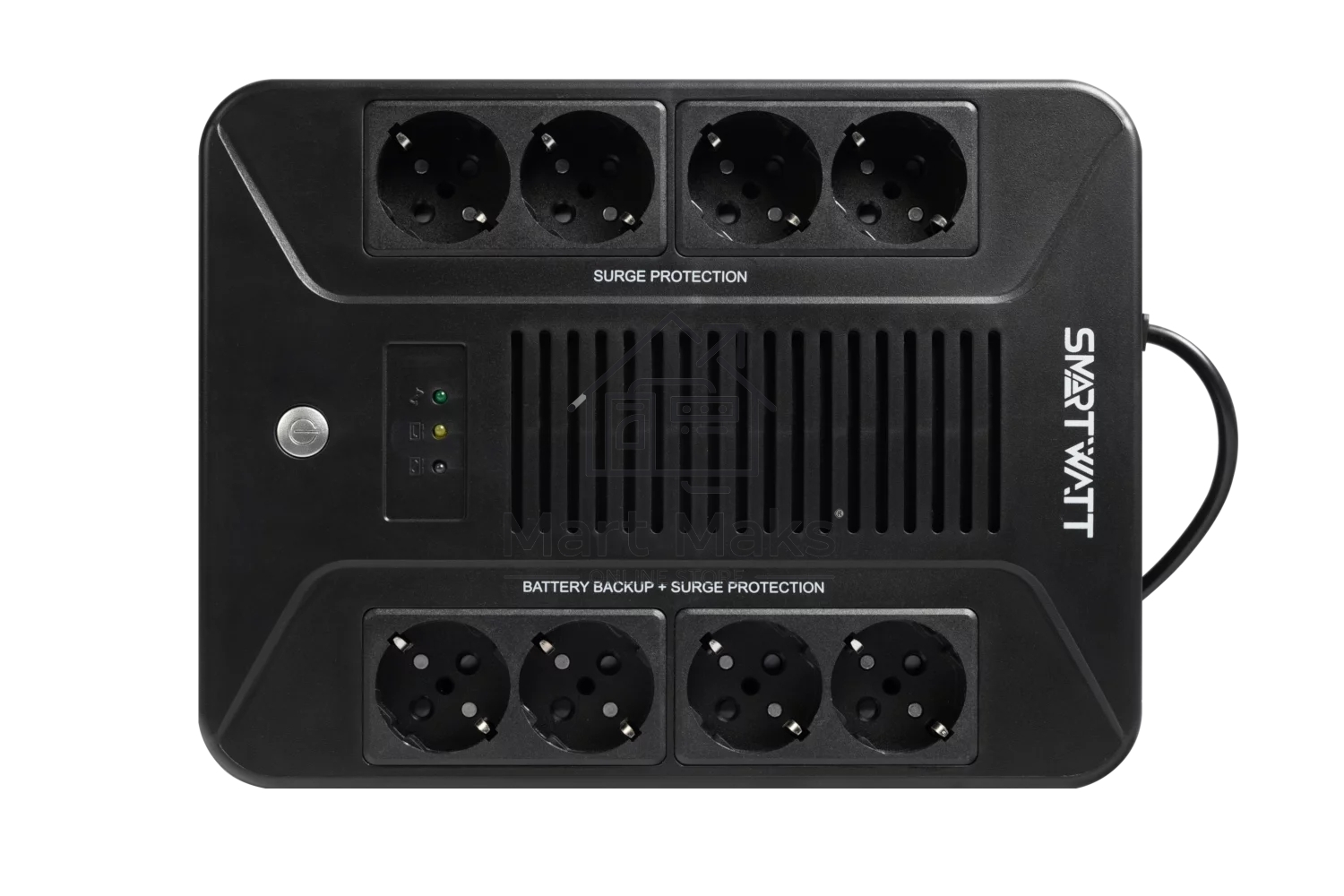 Источник бесперебойного питания SMARTWATT UPS SAFE PRO 600 Line-interactive 600VA/360W Brick (Euro x8, LED, 275x210x95(мм), 4,8 кг, гарантия 24мес.