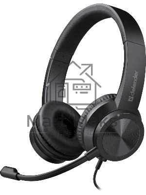 Гарнитура проводная Defender Tune 150 (черная, провод 1.8 м)