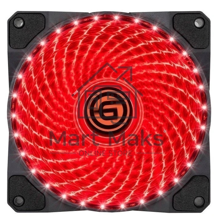 Вентилятор для корпуса LED 12LR33 (красный) (808309)