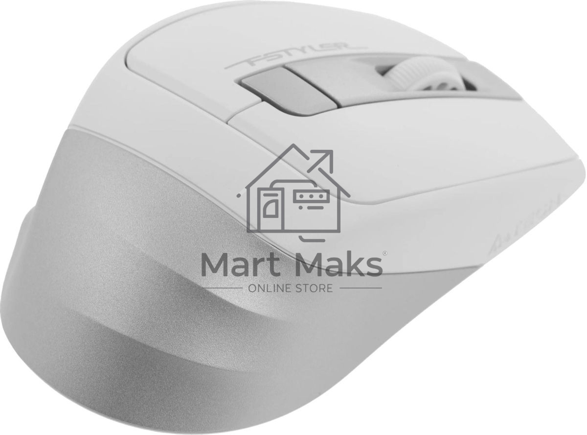 Мышь беспроводная A4Tech Fstyler FG35 серебристый/белый, 2000 dpi, радиоканал, USB, кнопки - 6