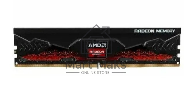 Оперативная память AMD Radeon R5, DDR5, 8GB (1x8GB), 5200MHz, CL40, DIMM, с радиатором, красный/черный