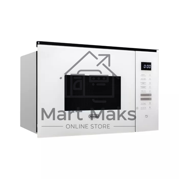 Микроволновая печь встраиваемая DeLonghi DMO 25BB ROMA белый, 25 л, 1450 Вт, переключатели - сенсор