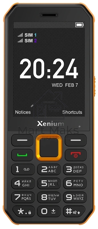 Мобильный телефон Xenium X300 черный/оранжевый