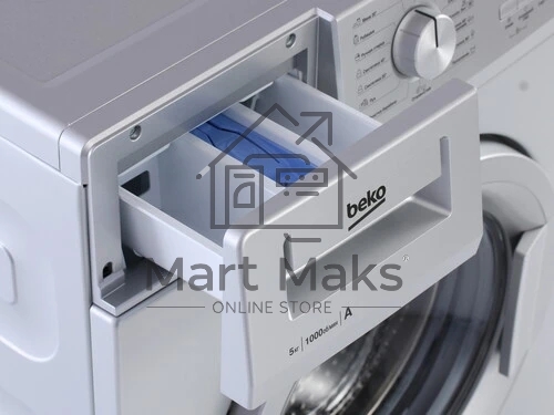 Стиральная машина Beko WRS 55P1 BSS 7320510018 серебристый, загрузка фронтальная 5 кг, 1000 об/мин., класс: А