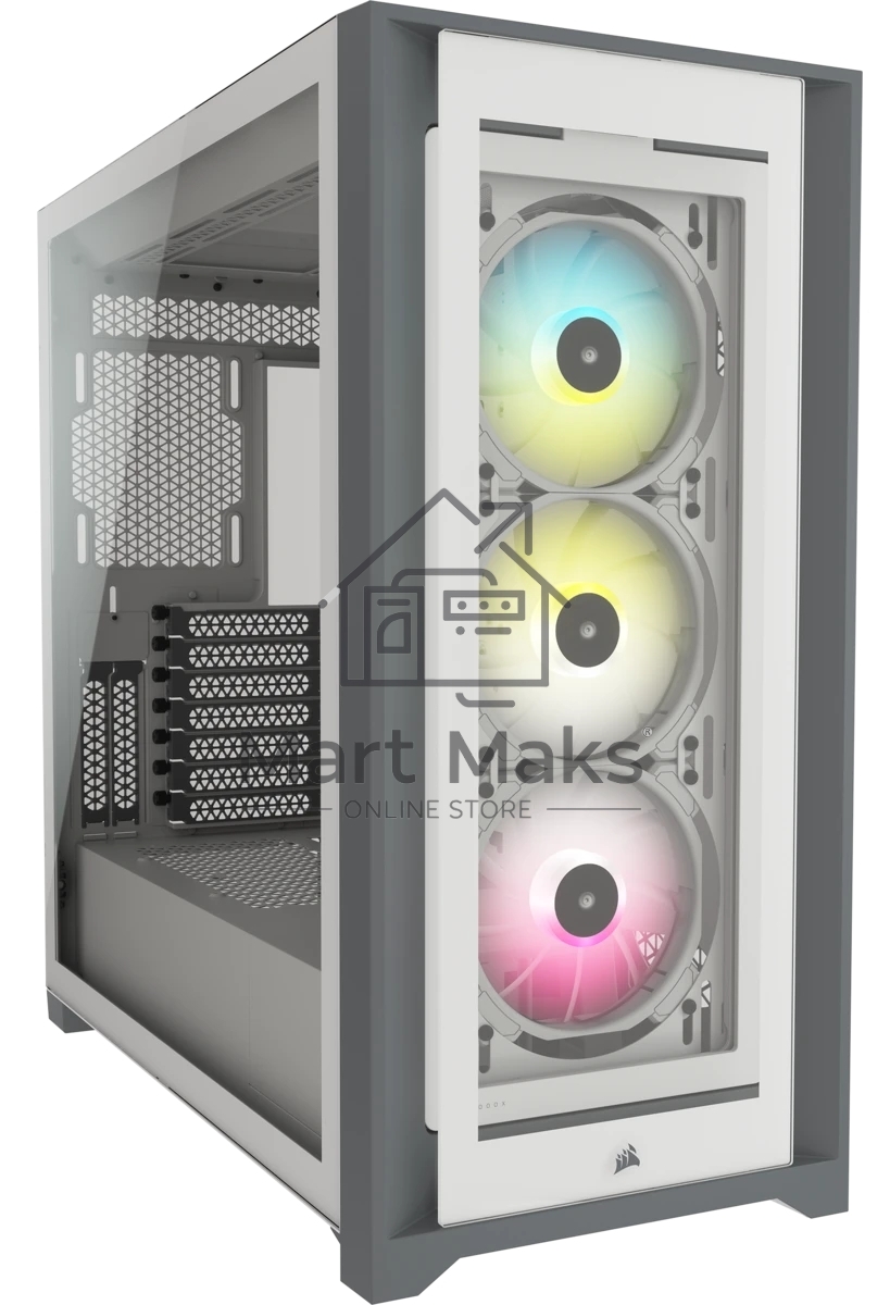 Компьютерный корпус Corsair iCUE 5000X RGB CC-9011213-WW Tempered Glass Mid-Tower Smart Case, White