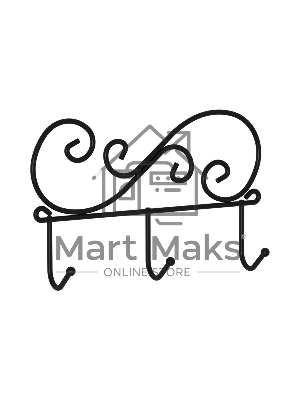 Вешалка настенная ЗМИ Кружева 3 черный ВН 275 Ч