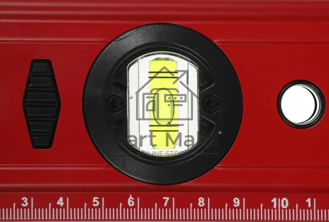 Уровень RGK U4150 пузырьковый 3глаз. магнит. красный (776073)