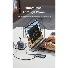 USB-концентратор Vention TQZHB, USB Type-C, USB/HDMI/RJ-45/USB Type-C, USB Type-C