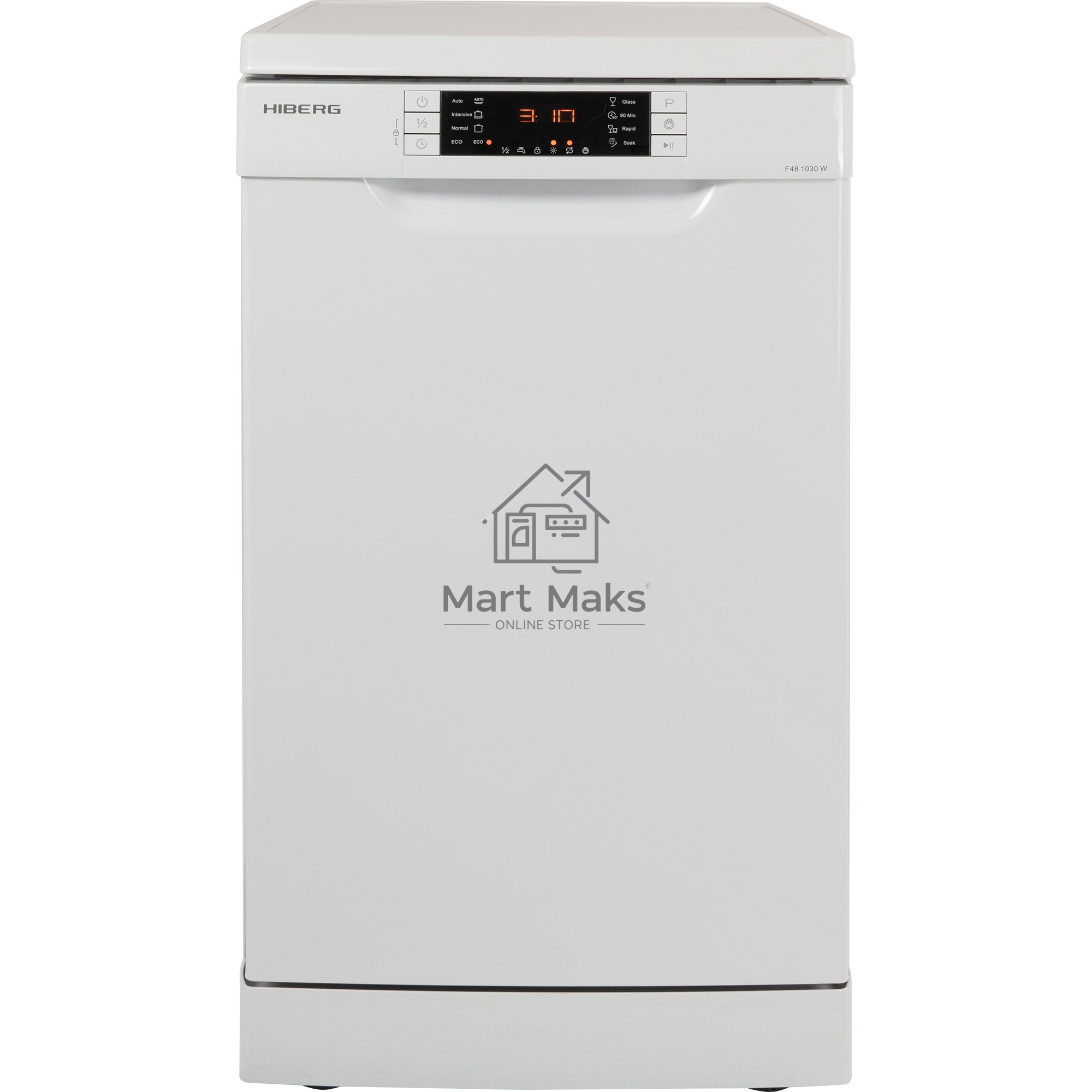 Посудомоечная машина HIBERG F48 1030 W, белый, 44.8 см, 10 компл., 49 дБ, класс A++