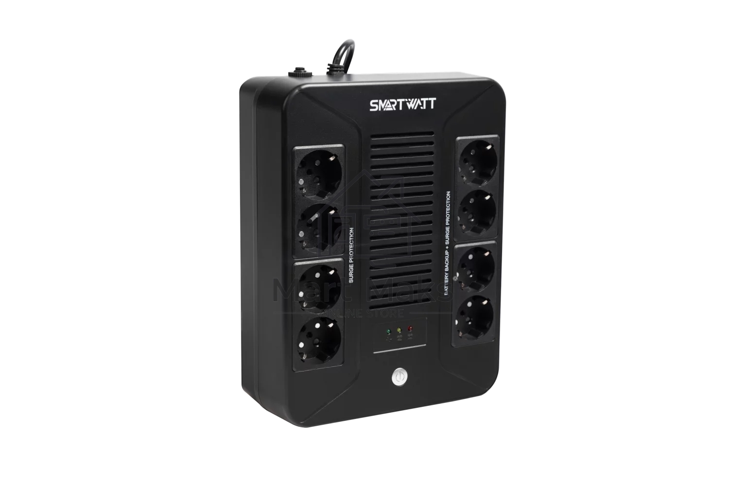 Источник бесперебойного питания SMARTWATT UPS SAFE PRO 600 Line-interactive 600VA/360W Brick (Euro x8, LED, 275x210x95(мм), 4,8 кг, гарантия 24мес.