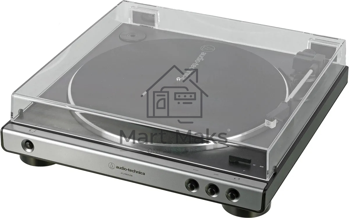 Проигрыватель винила Audio-Technica AT-LP60XUSB полностью автоматический серебристый