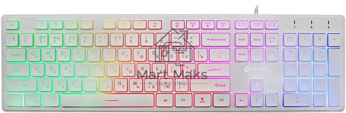 Клавиатура Oklick 550ML 1061618 проводная, USB, белый