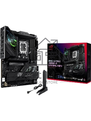 Материнская плата ASUS ROG STRIX Z890-F GAMING WIFI, LGA 1851, Intel Z890, 4xDDR5, 4xSATA, 5xM.2, 1xPCIe 5.0 x16, 1xPCIe 4.0 x4, 1xHDMI, 1xDP, 2xUSB-C, 1x 2.5Gb LAN, 4xUSB-A 3.2 Gen 1, 4xUSB-A 3.2 Gen 2, 2xUSB-A 2.0, 2xUSB-C Thunderbolt 4, 2x3.5 мм, 7.1, 