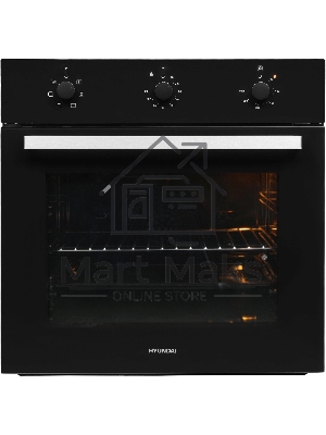 Духовой шкаф Электрический Hyundai HEO 6631 BG черное стекло