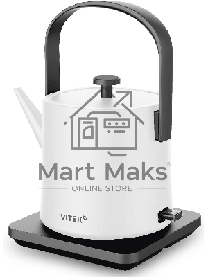 Чайник электрический Vitek VT-WK1001 0.8л. 1000Вт белый/черный корпус: металл