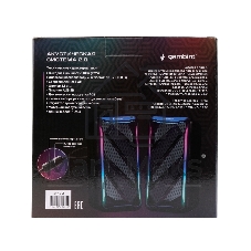 Акустическая система 2.0 Gembird SPK-305, 10Вт, пластик, рег.громкости, RGB подсветка, черный