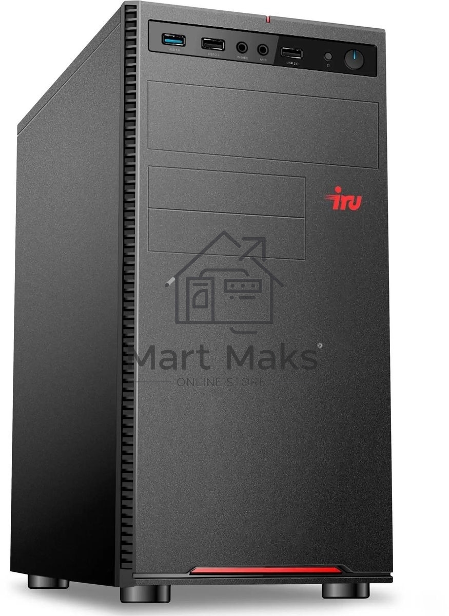 Компьютер IRU Home 310H6SE MT i3 12100 (3.3) 16Gb SSD1Tb UHDG 730 Free DOS GbitEth 400W черный (1994647)