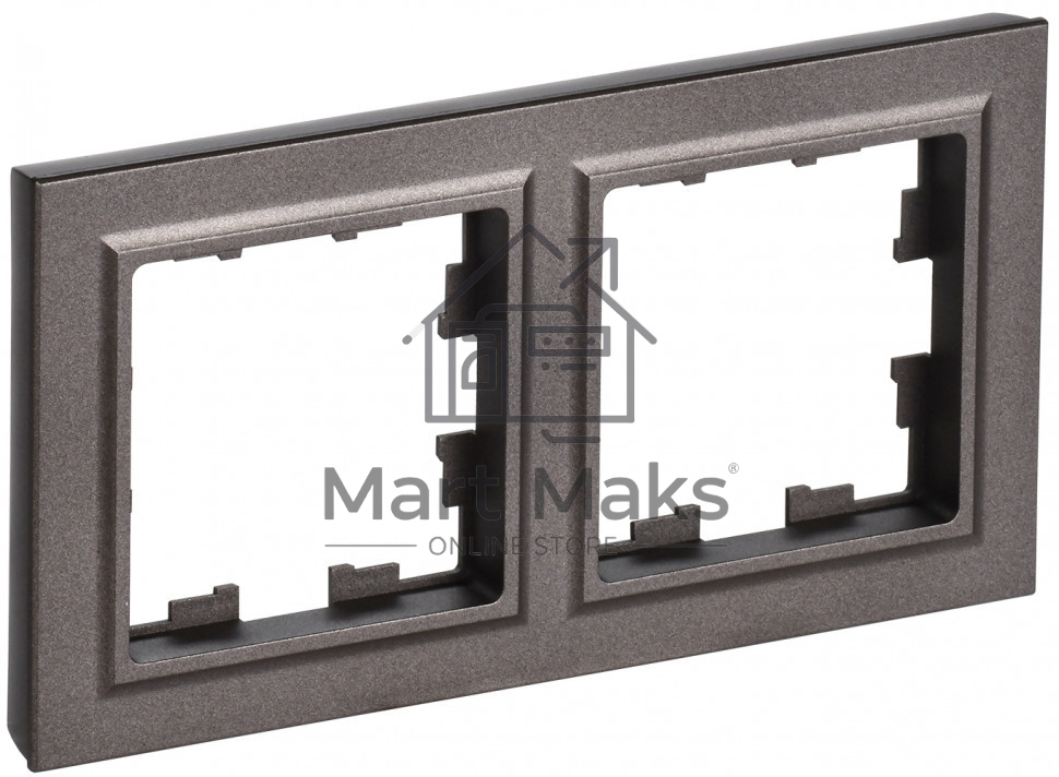 Рамка 2-местная IEK BRITE РУ-2-БрТБ-44 IP44 темная бронза