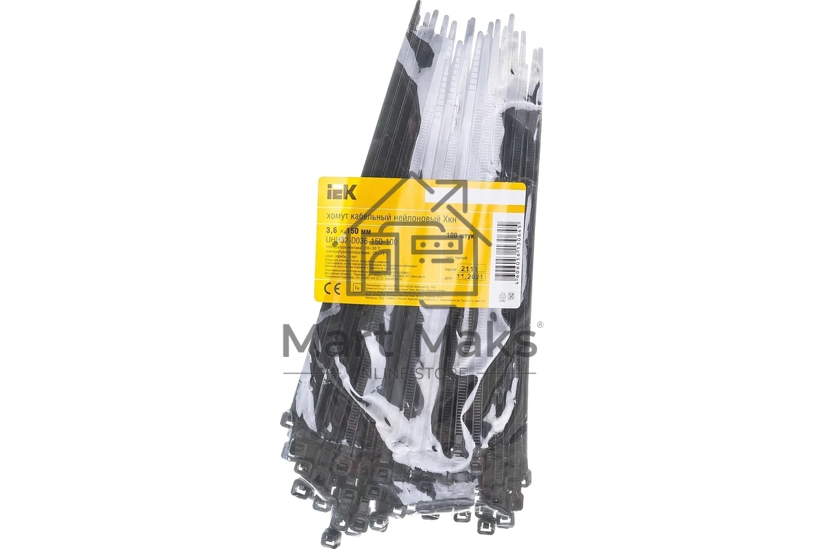 Хомут Iek UHH32-D036-150-100 3,6х150мм нейлон черные (100 шт)