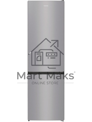 Холодильник Gorenje NRK6201ES4 серебристый двухкамерный 235/96 л морозилка снизу, No Frost