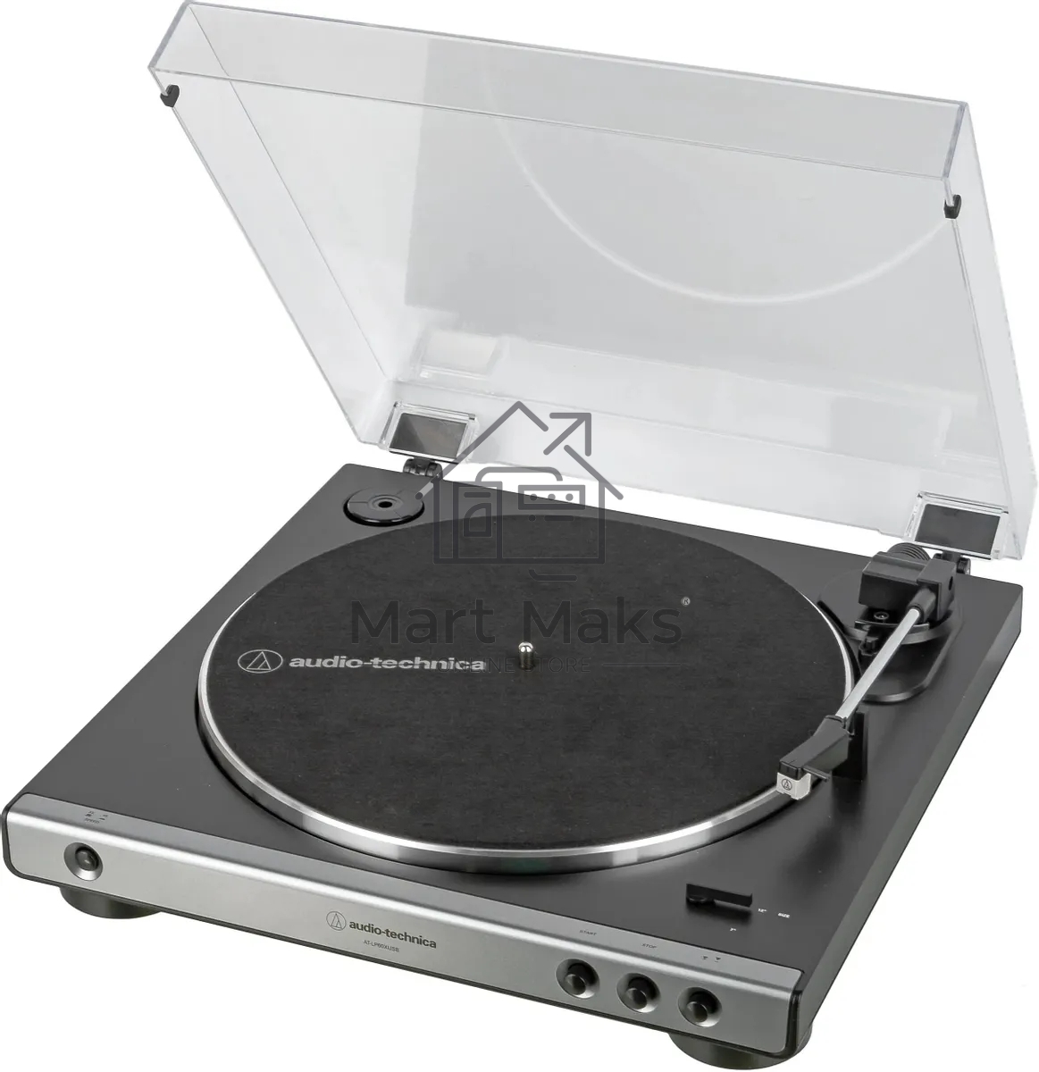 Проигрыватель винила Audio-Technica AT-LP60XUSB полностью автоматический серебристый
