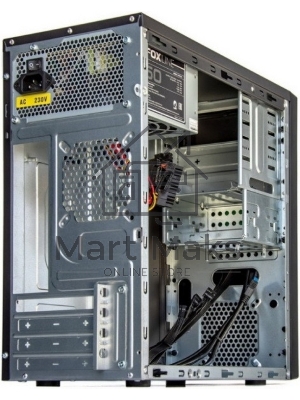 Компьютерный корпус Foxline FL-628-FZ450R-U32-S черный, с блоком питания 450Вт mATX case, w/PSU 450W 12cm, w/2xUSB 2.0, w/2xUSB 3.0 w/pwr cord, w/o FAN, E-lock support