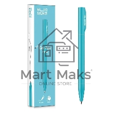 Ручка гелевая Deli Nusign NS552blue голубой, черные чернила, линия 0.5мм