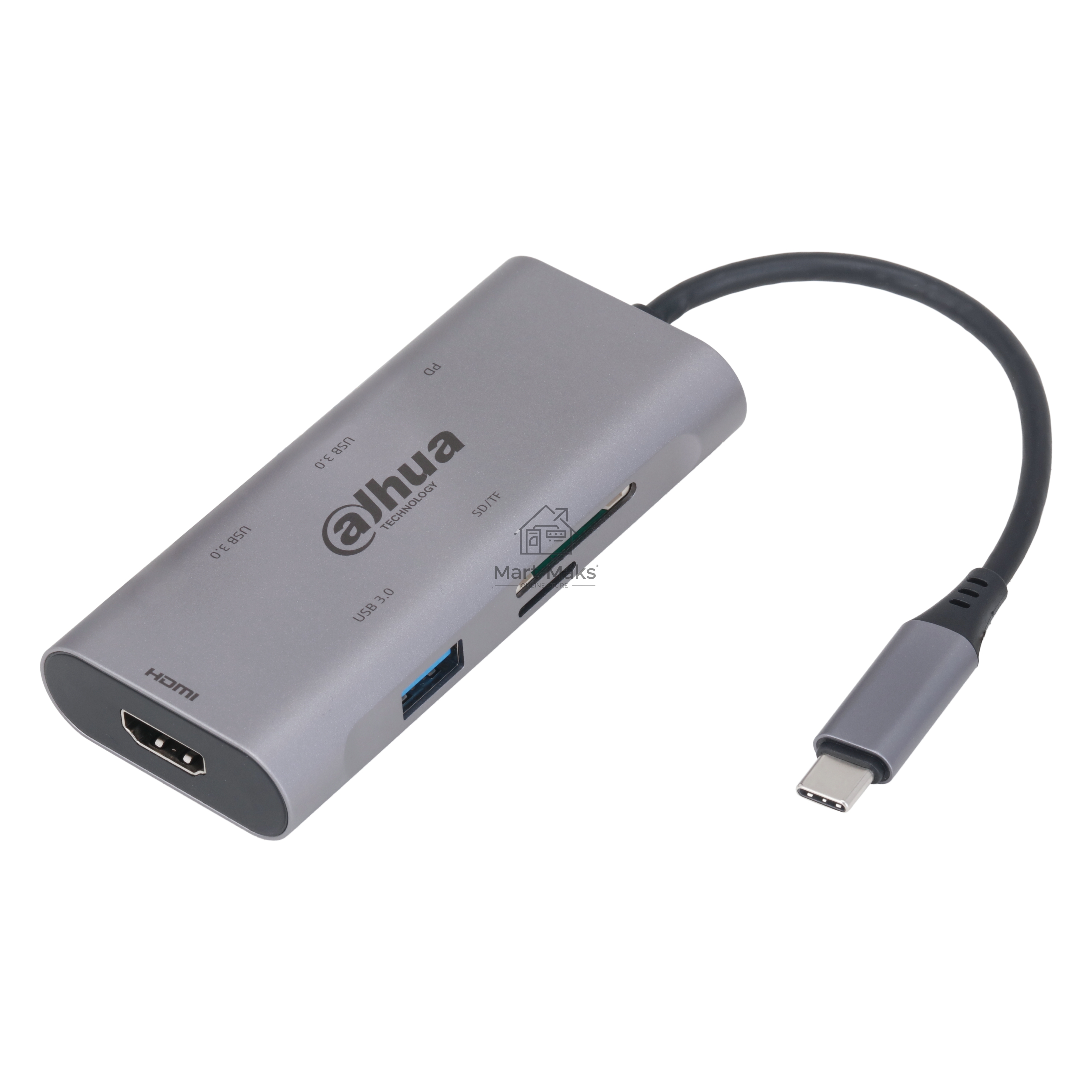 USB-концентратор Dahua 7 in 1 USB 3.1 Type-C to USB 3.0 + HDMI + SD/TF + PD Docking Station