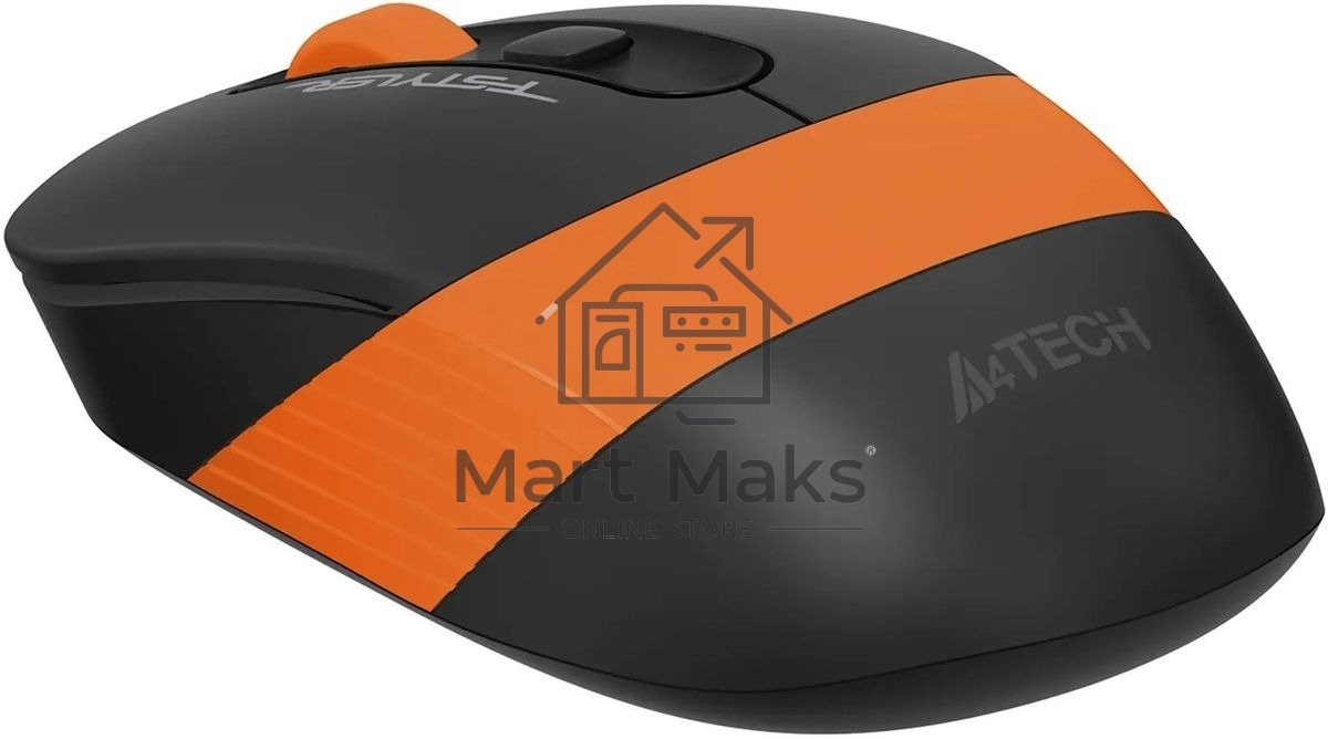 Мышь беспроводная A4Tech Fstyler FG10S черный/оранжевый, 2000 dpi, радиоканал, USB, кнопки - 4