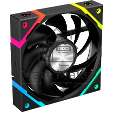 Вентилятор для корпуса Eurocase EU-FN120ARGB_12 BL YH1225 Black,120 ARGB fan 3pin+AURA 5V3pin female and male connector with brown box,3pcs in big bro