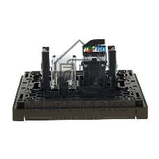 Розетка двойная TV+RJ45 кат.5E IEK FORTE&PIANO FP336 серый