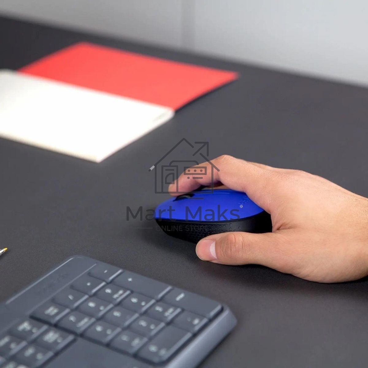 Мышь беспроводная Logitech M171 синий, 1000 dpi, радиоканал, USB, кнопки - 3