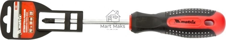 Отвертка Matrix Fusion 11441 PH2 х 100 мм, CrV, 3-х компонентная рукоятка 