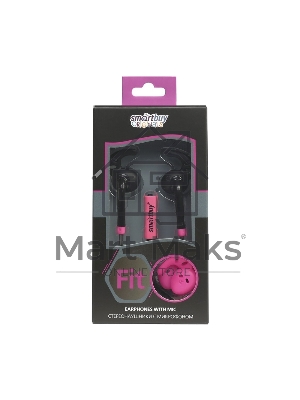Универсальная мобильная гарнитура Smartbuy FIT, черный/розов (SBH-410)