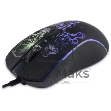 Мышь проводная Oklick 702G черный, 3600 dpi, USB, кнопки - 4