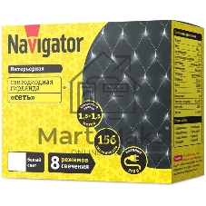 Гирлянда Navigator NGF-N01-156CW-12-1.5x1.5m-230-TR-IP20