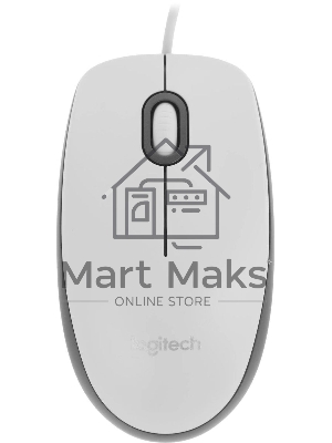 Мышь проводная Logitech M100 белый, 1000 dpi, USB, кнопки - 3