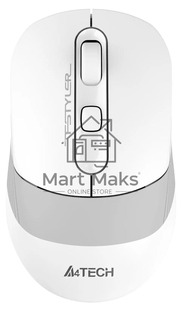 Мышь беспроводная A4Tech Fstyler FB10C белый/серый, 2000 dpi, радиоканал, Bluetooth, USB, кнопки - 4