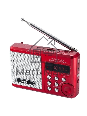 Радиоприемник PERFEO (PF_D0563) Sound, красный