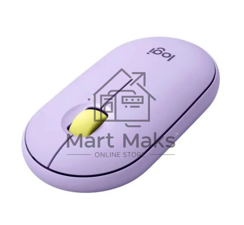 Мышь беспроводная Logitech Pebble M350 фиолетовый, 1000 dpi, радиоканал, Bluetooth, USB, кнопки - 3