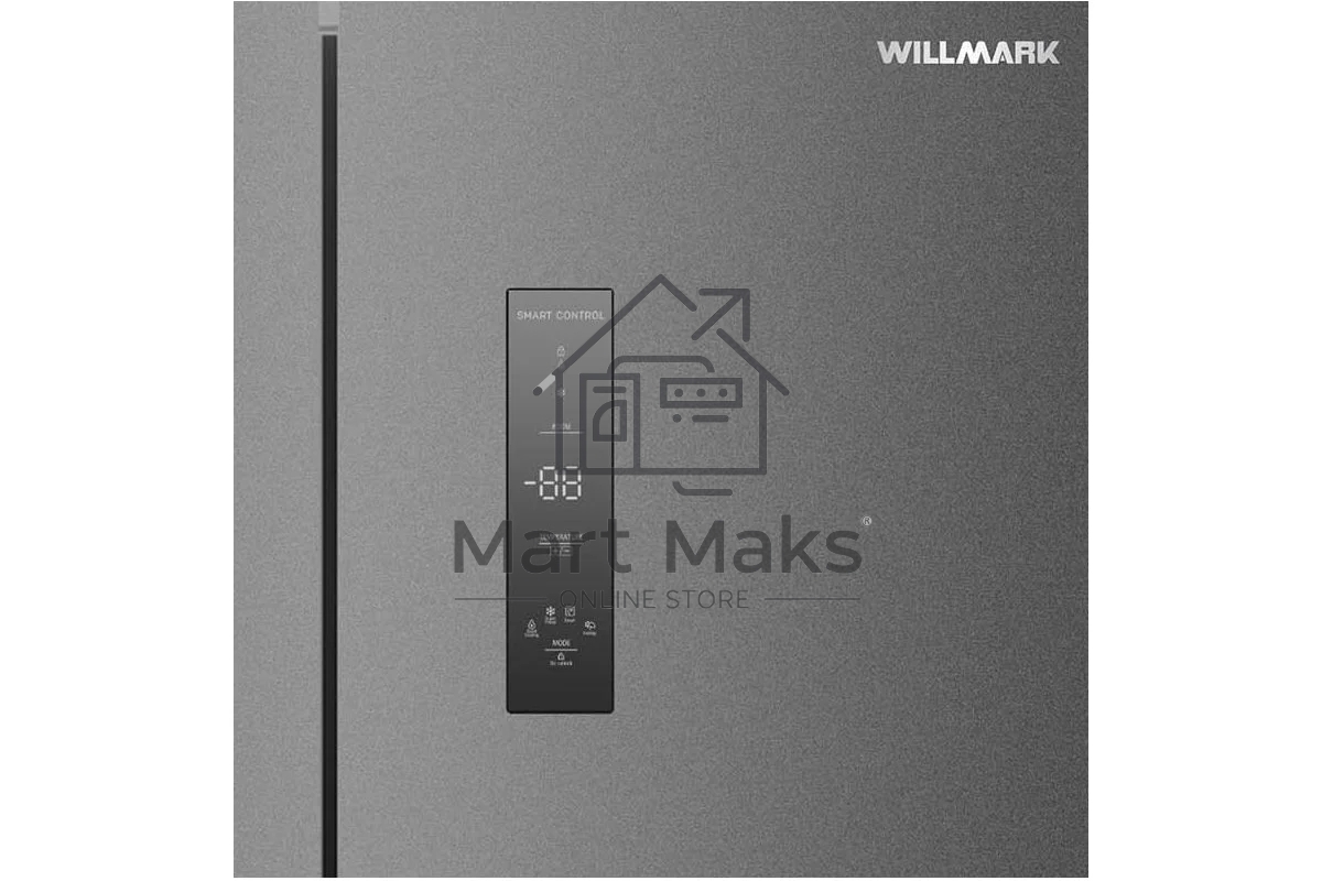 Холодильник Willmark MDF-637ID темно-серый двухкамерный 282/142л морозилка снизу