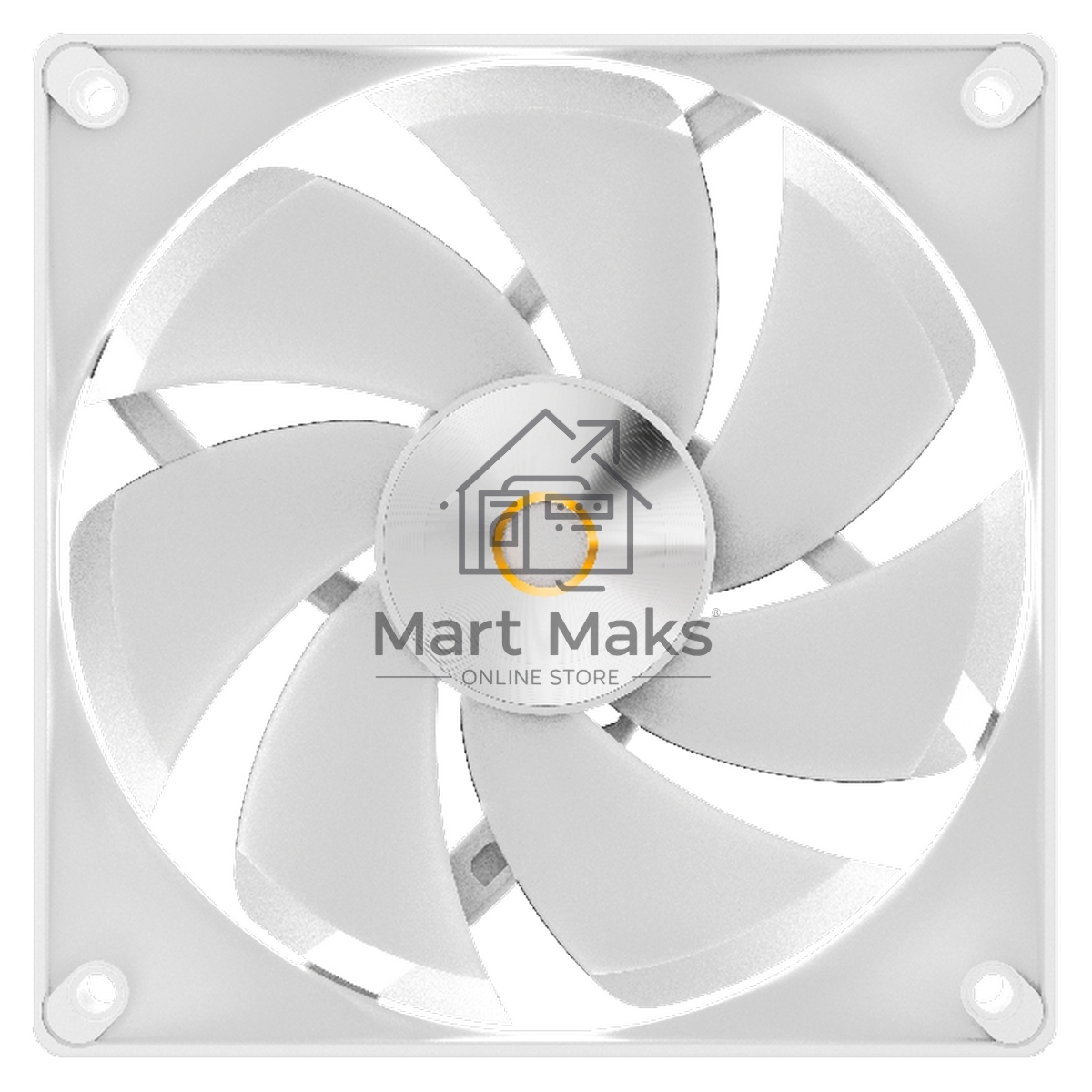 Вентилятор для корпуса Ocypus Delta F12 WH 3 IN 1, 120x120x25mm, 4-PIN PWM, 500-2000 RPM, 29 DBA MAX, HYDRO BEARING